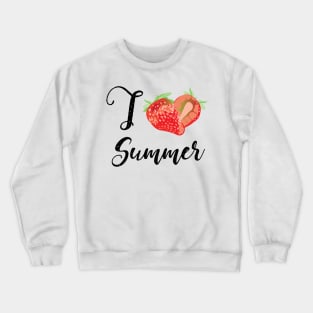 I love summer strawberry heart Crewneck Sweatshirt